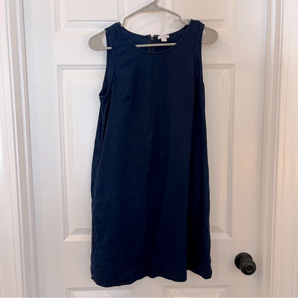 J.Crew Linen-blend shift mini dress